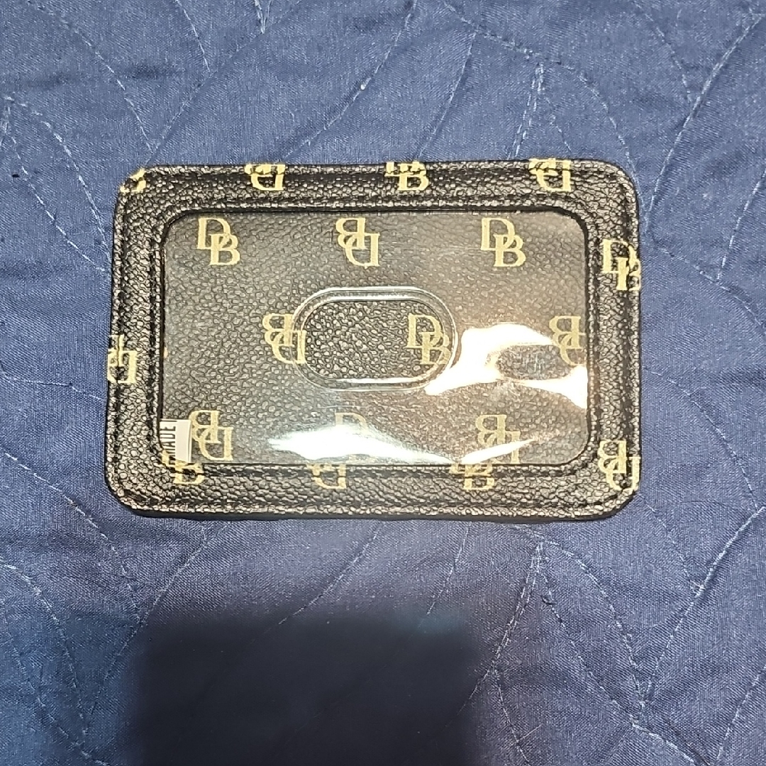 Dooney  Bourke Black Card Holder With Gold Accents